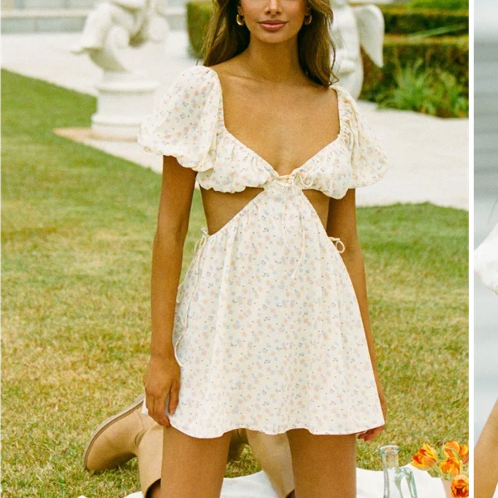 Sabo Skirt Cutout Floral Mini Dress